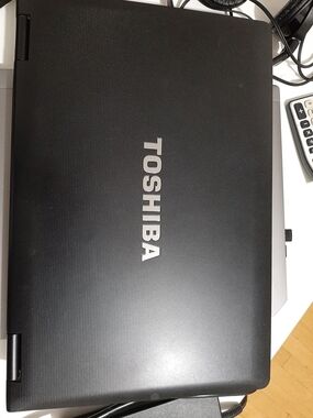Toshiba Black Laptop - Textured Finish
